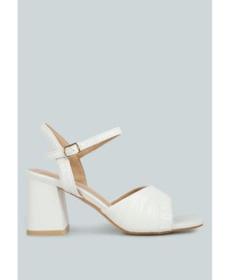 nicholas pleated strap block heel sandals