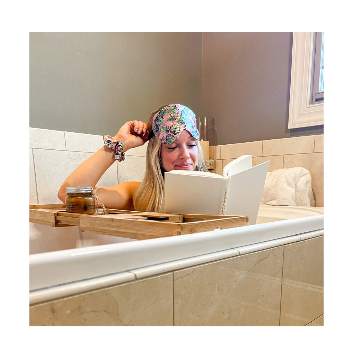 Headbands of Hope Women s Satin Eye Mask + Microfiber Spa Set - Palm