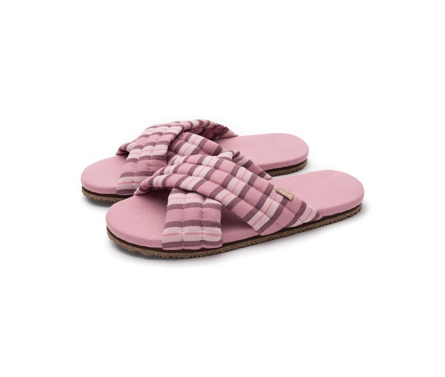 Женские тапочки Feelgoodz Quilted Cross-Strap Slipper Capetown, цвет: Яркий розовый — фото 1