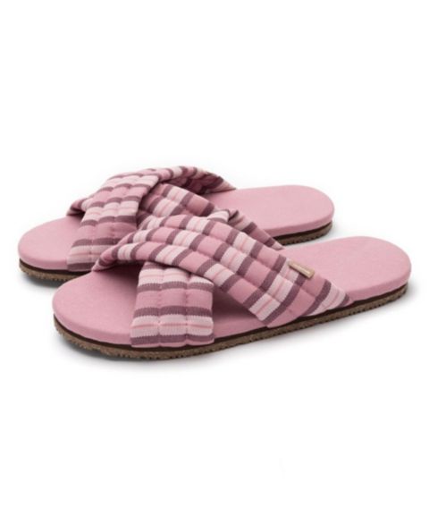 Женские тапочки Feelgoodz Quilted Cross-Strap Slipper Capetown, цвет: Яркий розовый