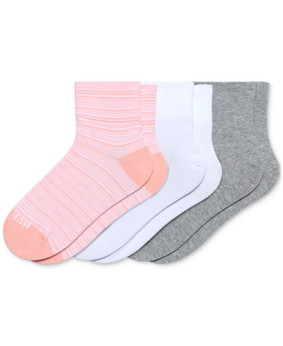 Women's 3-Pk. Seamed Knit Shorty Socks - Stripe
