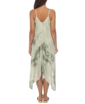  Tie-Dye Handkerchief-Hem Cover-Up Dress