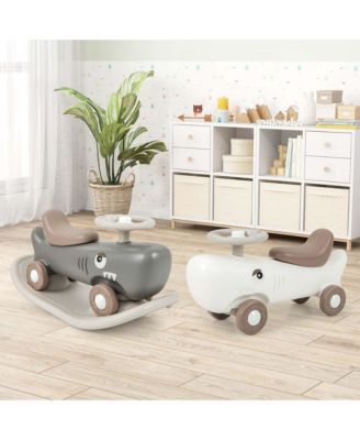 Convertible Rocking Horse & Sliding Car with Detachable Balance Board