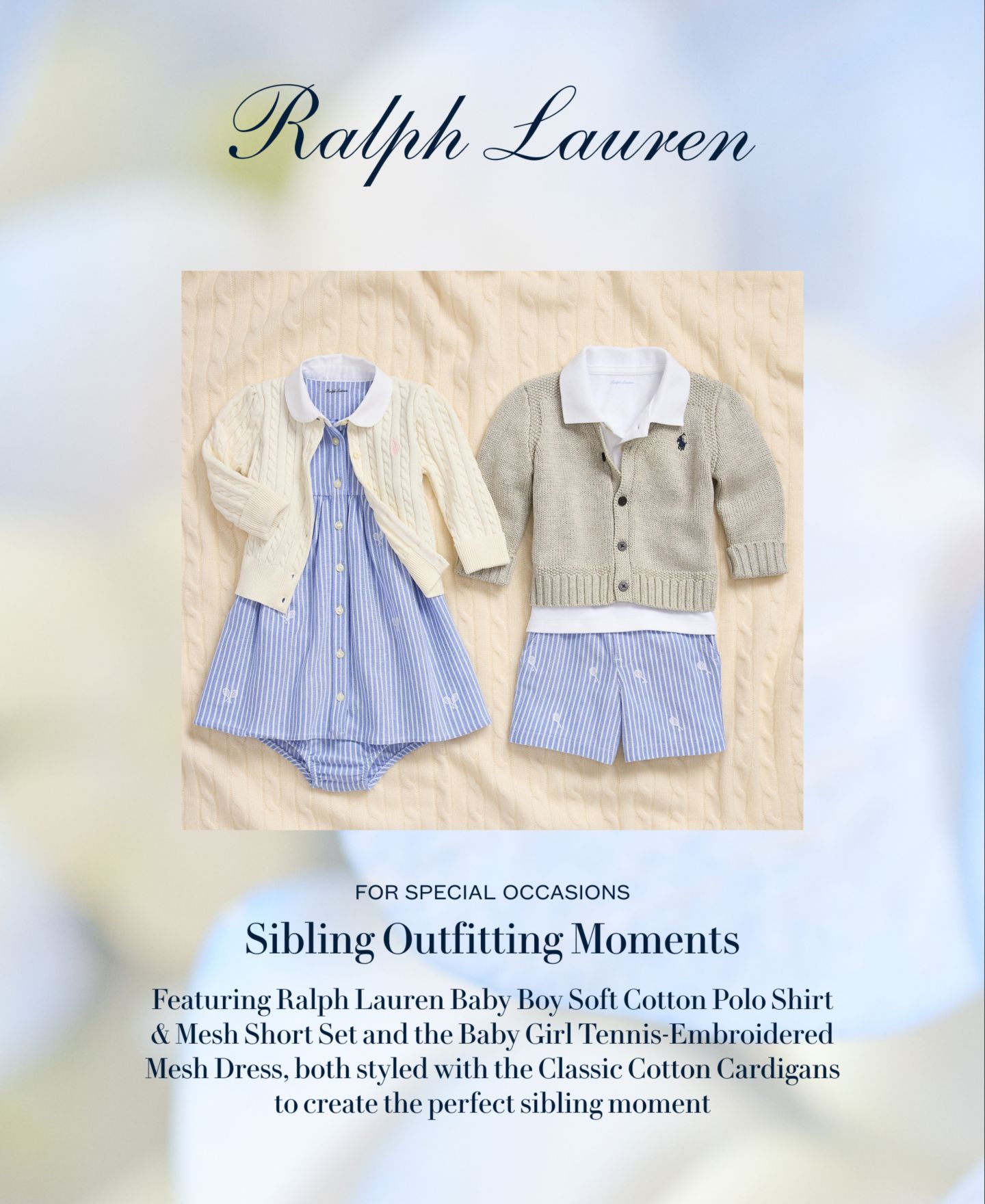 Кардиган Polo Ralph Lauren Combed Cotton V-Neck Cardigan для мальчиков-малышей, цвет: Светлый меланжевый — фото 7
