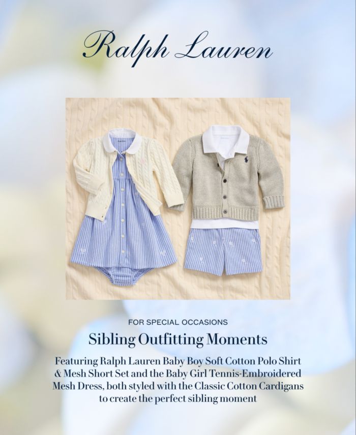 Polo Ralph Lauren Baby Boys Combed Cotton V Neck Cardigan