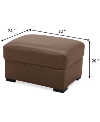 Radley 32"  Leather Ottoman, Created for Macy's