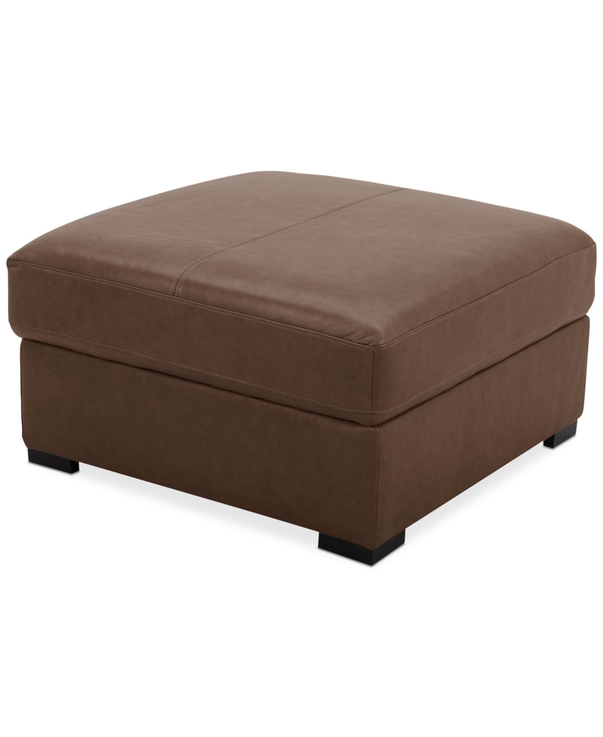 Macy's Radley 36" Leather Storage Ottoman, Created For  In Medium Brown