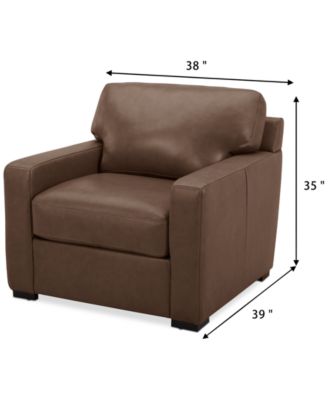 Radley 38" Leather Chair, Created for Macy's
