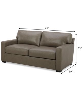 Radley 74"  Leather Apartment Sofa