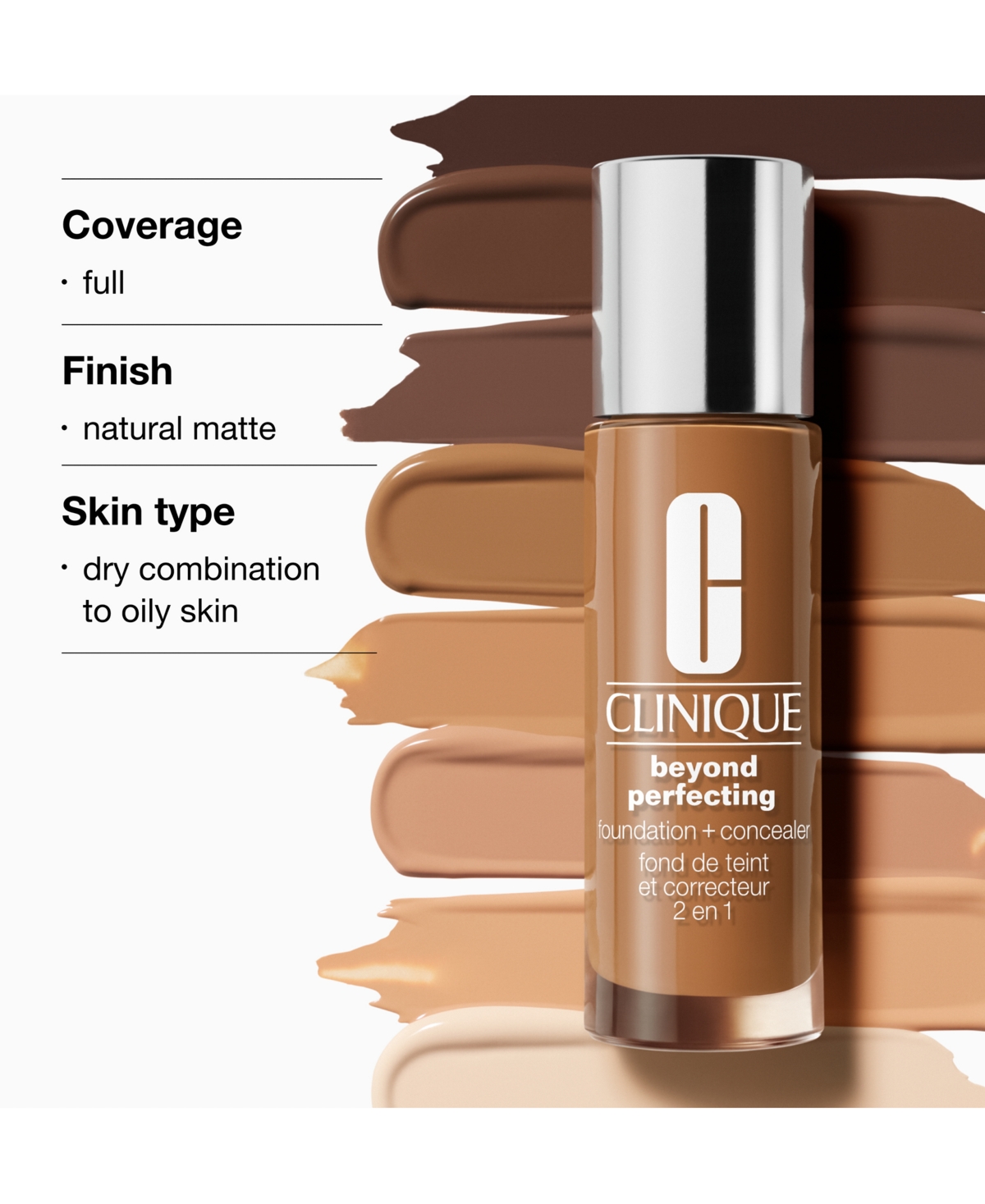 Clinique Beyond Perfecting Foundation + Concealer, 1 Oz. In 10 Honey Wheat