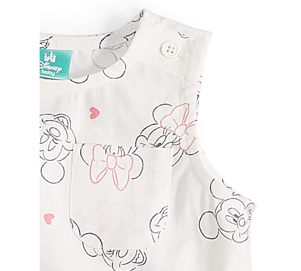 Shop Disney Baby Minnie & Mickey Mouse Printed Tank Top & Shorts, 2 Piece Set In White