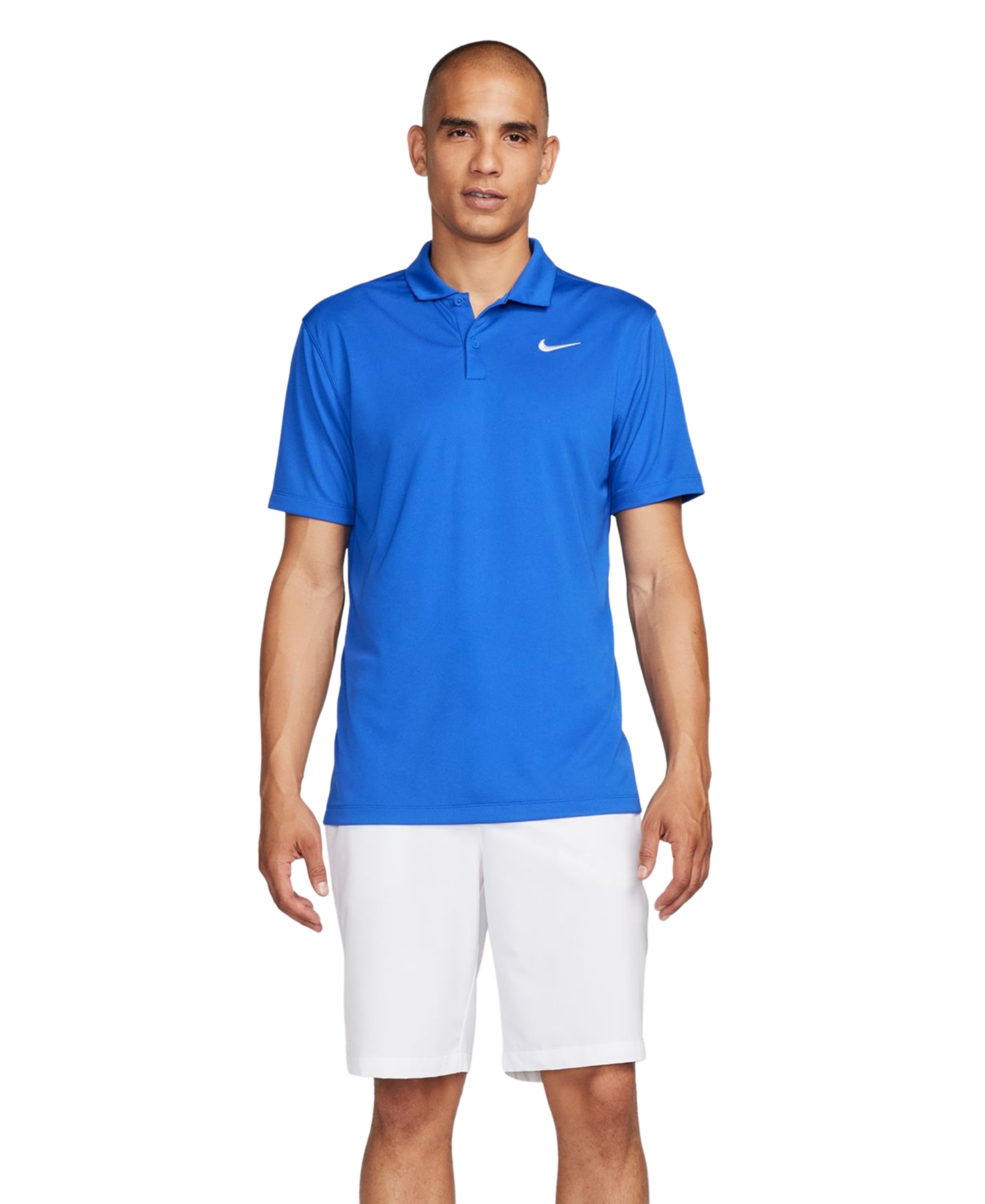 Nike Men's Relaxed Fit Core Dri-fit Short Sleeve Golf Polo Shirt -white