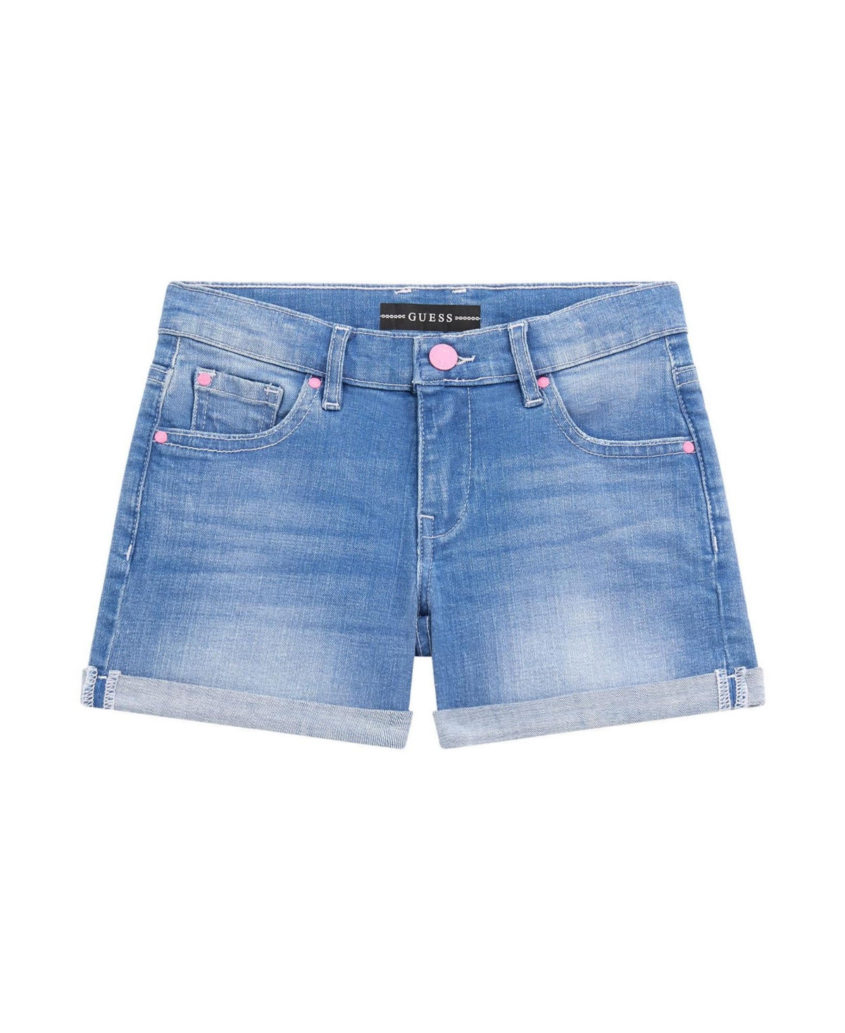 Shop Guess Big Girl 5 Pocket Denim Shorts In Glacialgirlywash