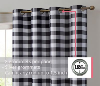 Andersen Buffalo Check Plaid 100 Blackout Thermal Insulated Energy Savings Heat Cold Blocking Grommet Curtain Drapery Panels For Bedroom Living