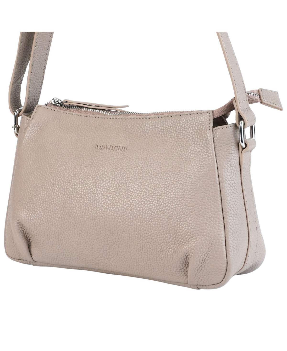 Mancini Women's Pebbled Charlize Crossbody Handbag