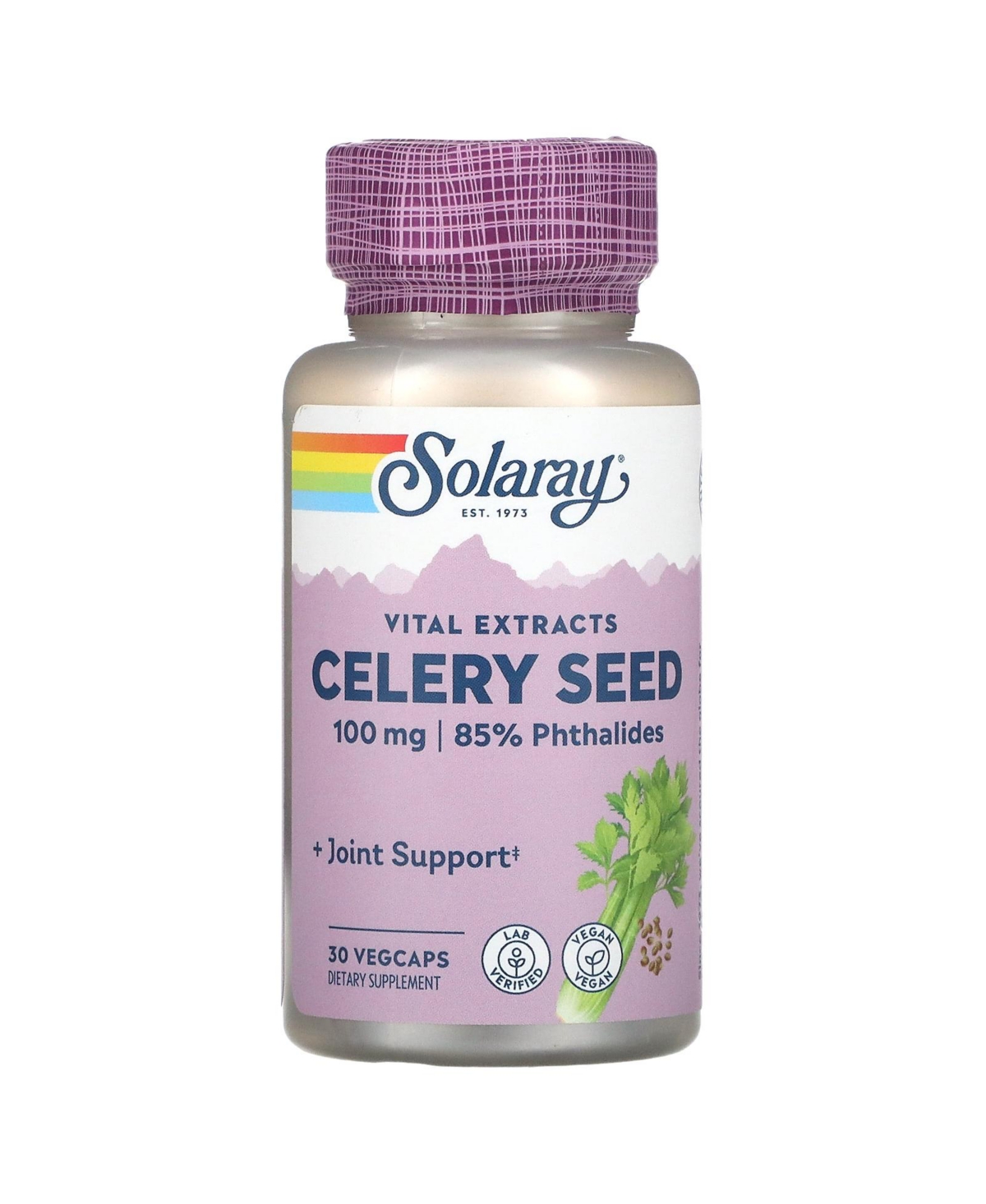 Celery Seed Vital Extracts 100 mg - 30 VegCaps - Assorted Pre-Pack