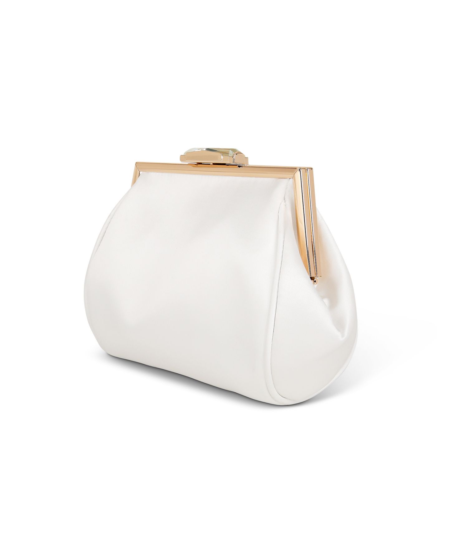 Женский клатч Jewel Badgley Mischka Skye Satin Pouch Clutch, цвет: Белый — фото 2