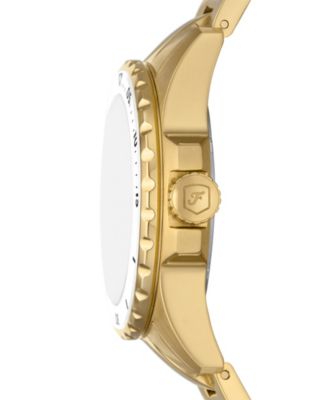 Women's Blue Dive Three-Hand Gold-Tone Stainless Steel Watch 36mm