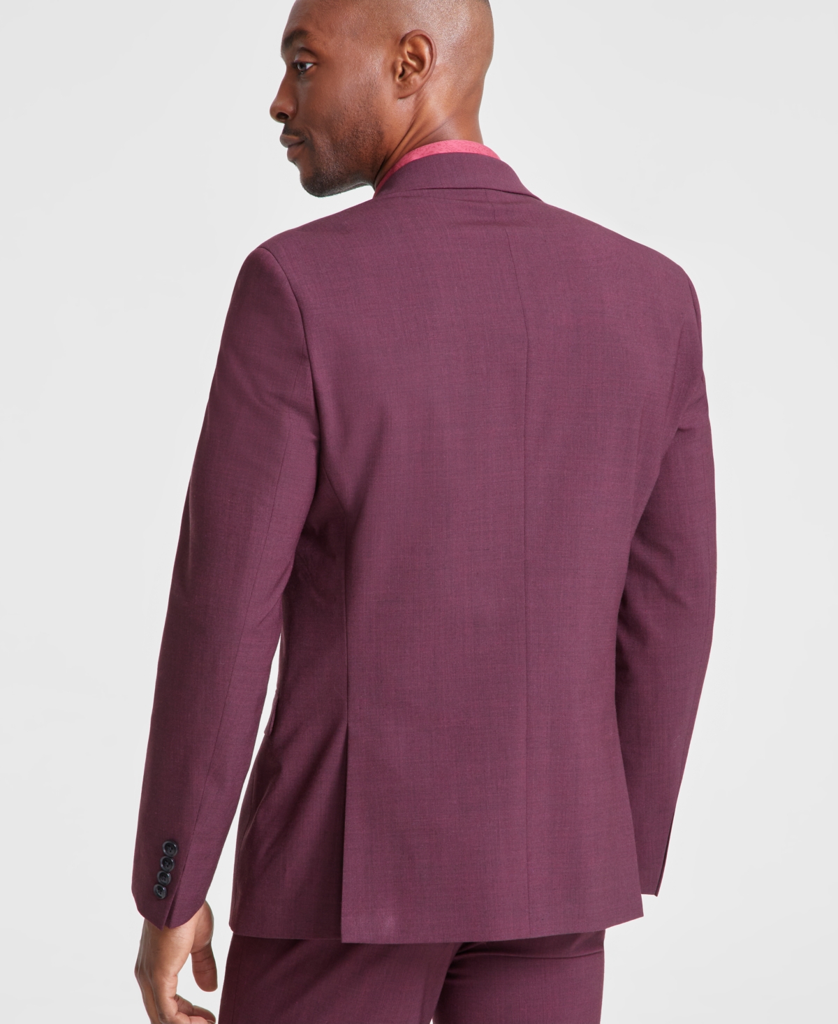 Bar Iii Men's Skinny-Fit Burgundy Wool-Blend Suit Separate Jacket, Created for Macy's