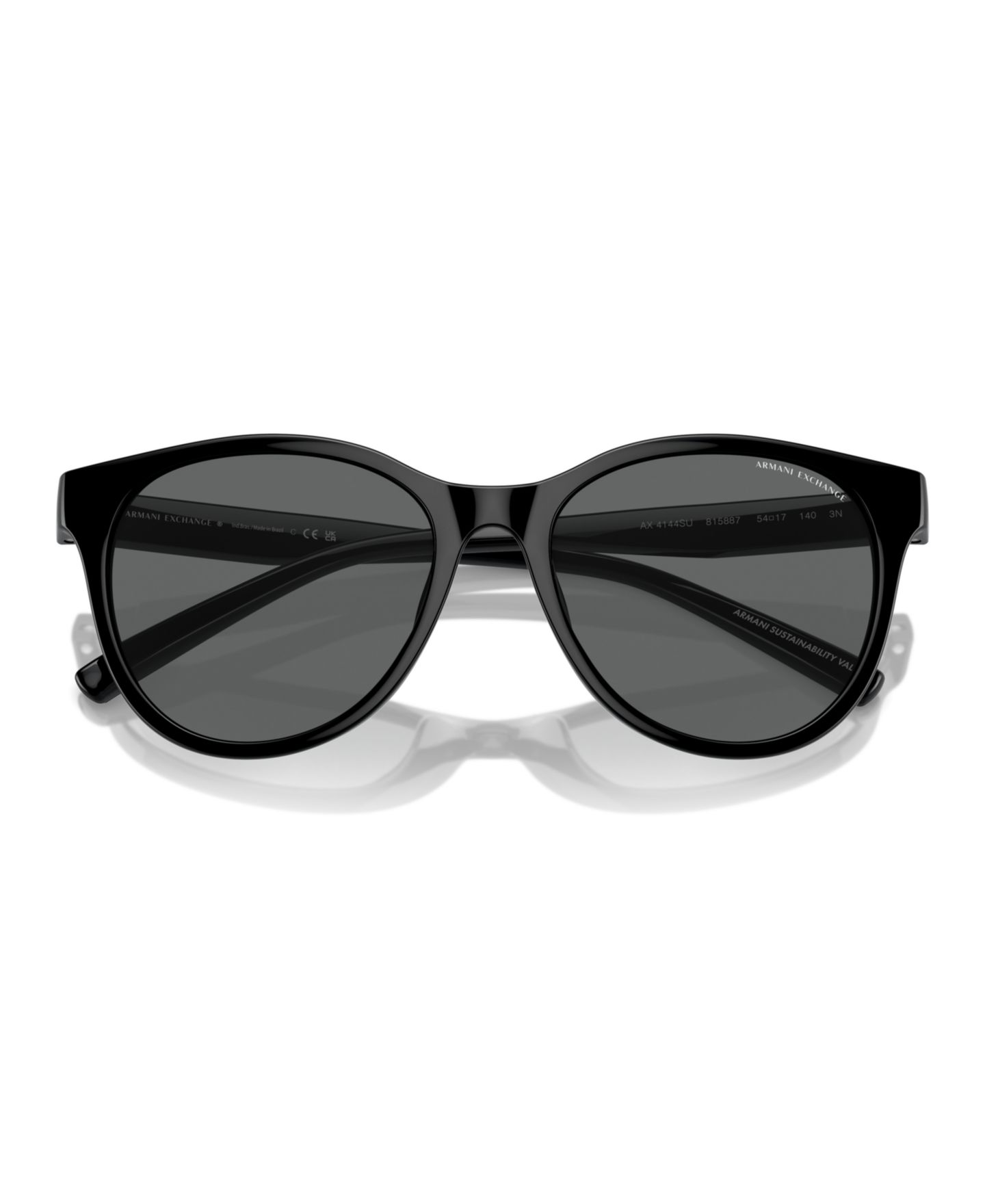 Женские солнцезащитные очки A|X Armani Exchange Sunglasses, Ax4144Su, цвет: Блестящий чёрный — фото 5