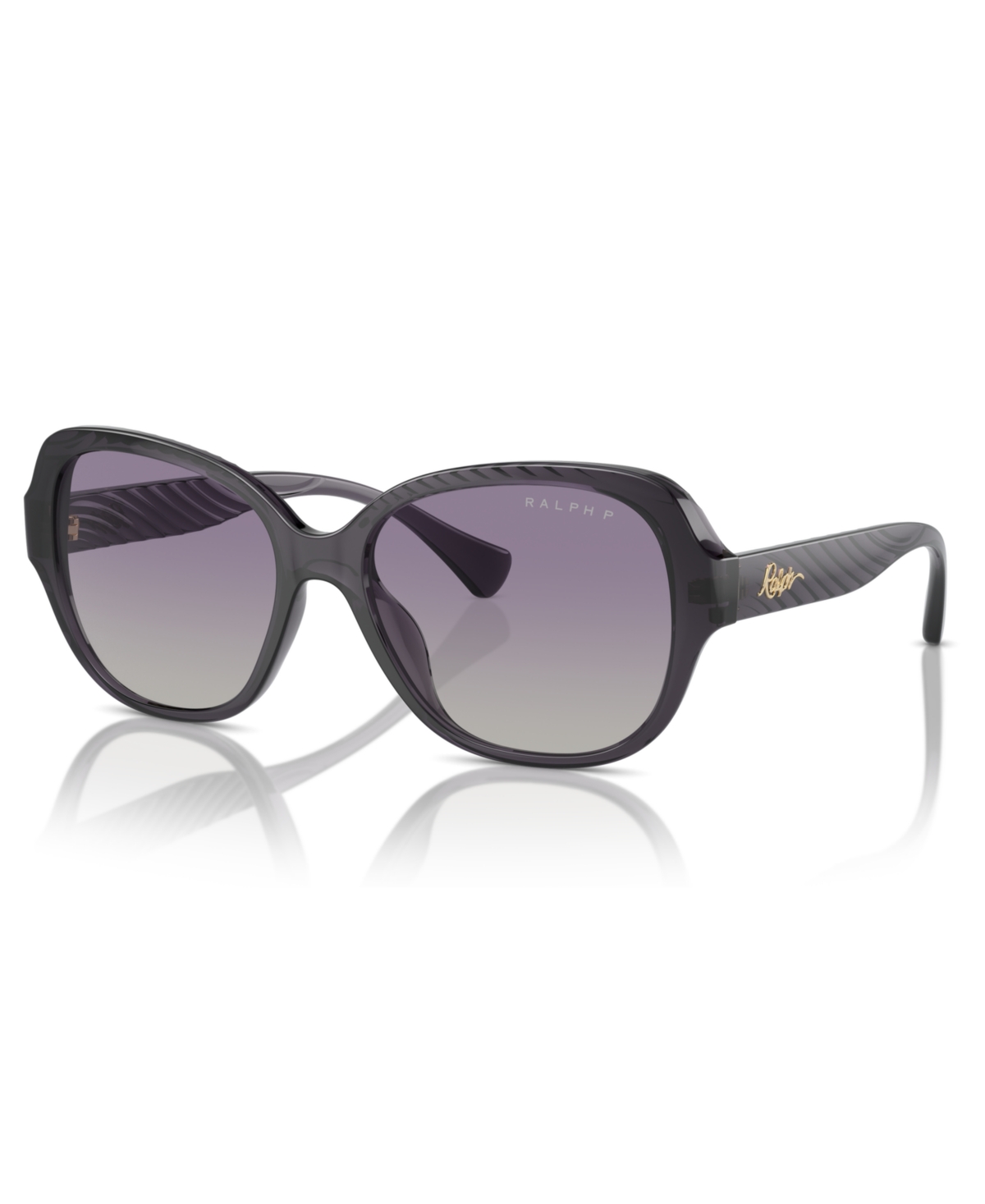 Ralph By Ralph Lauren Women's Polarized Sunglasses, Ra5316u In Shiny Transparent Violet
