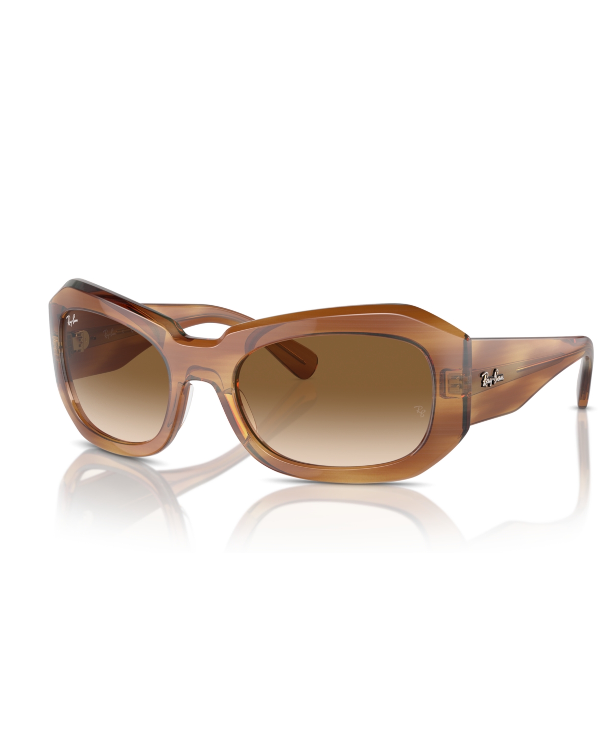 Shop Ray Ban Unisex Sunglasses, Beate Rb2212 In Striped Brown