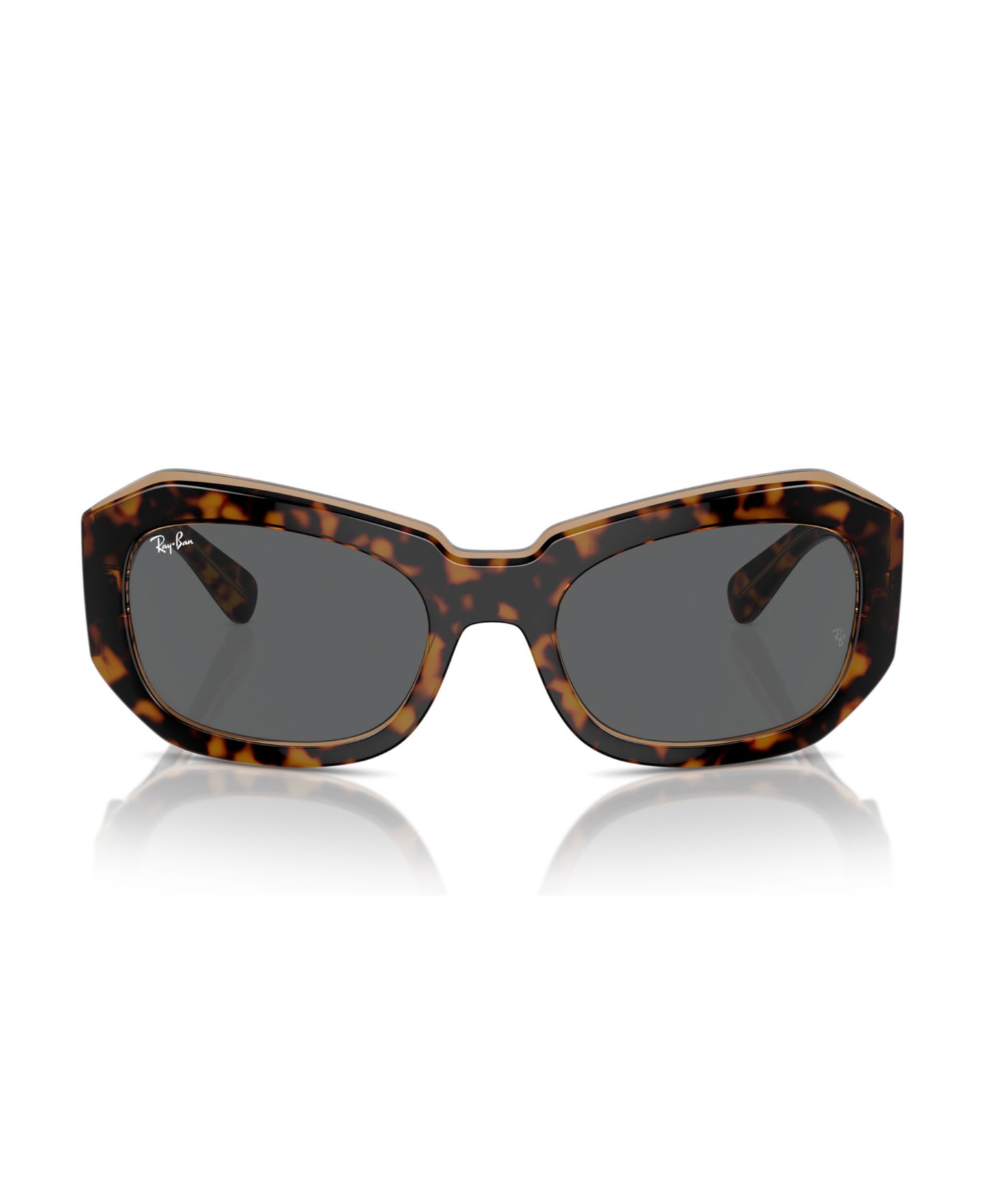 Солнцезащитные очки Ray-Ban Unisex, Beate Rb2212, цвет: Гавана прозрачный коричневый — фото 5