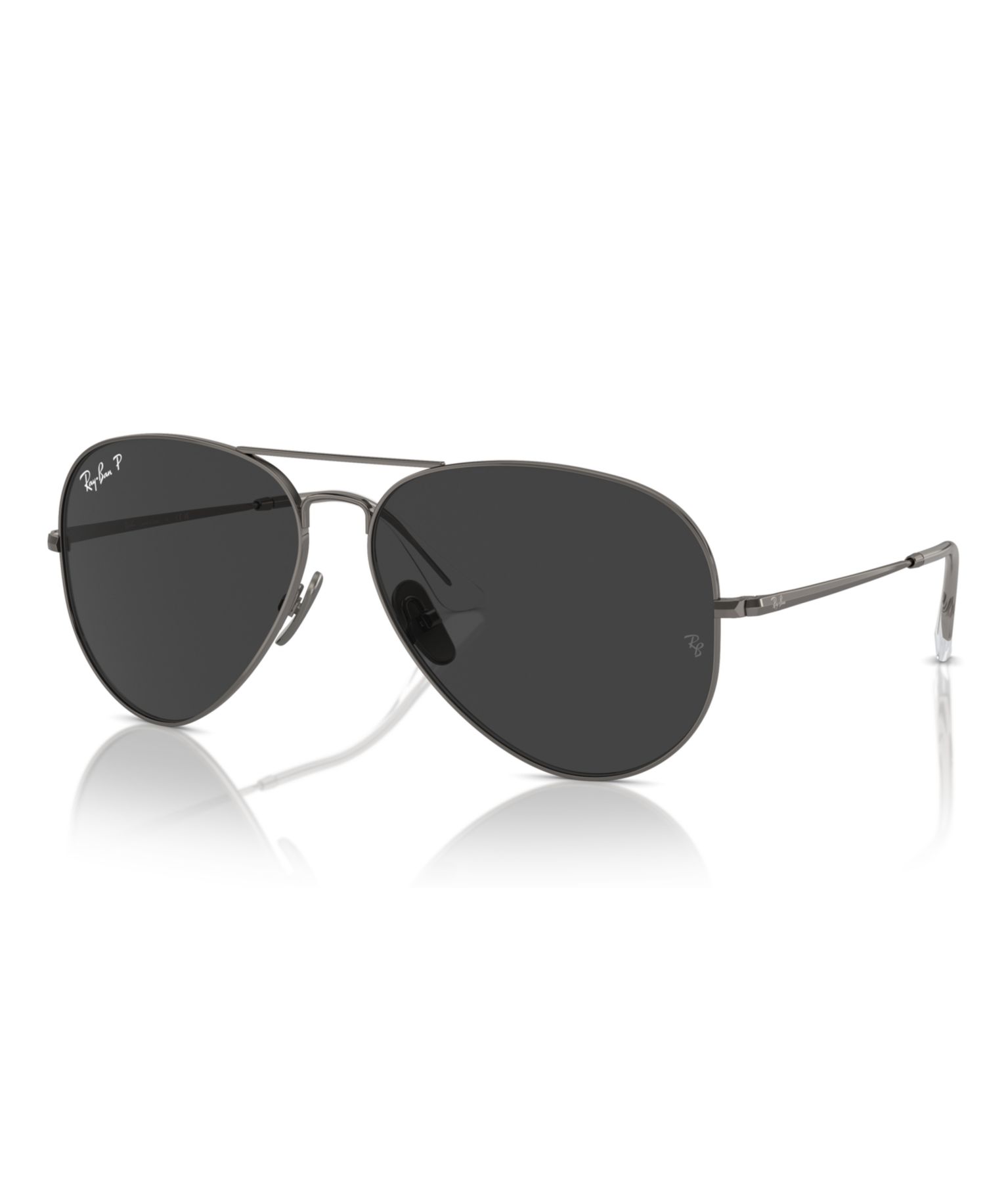Unisex Polarized Sunglasses, Aviator Titanium Rb8089