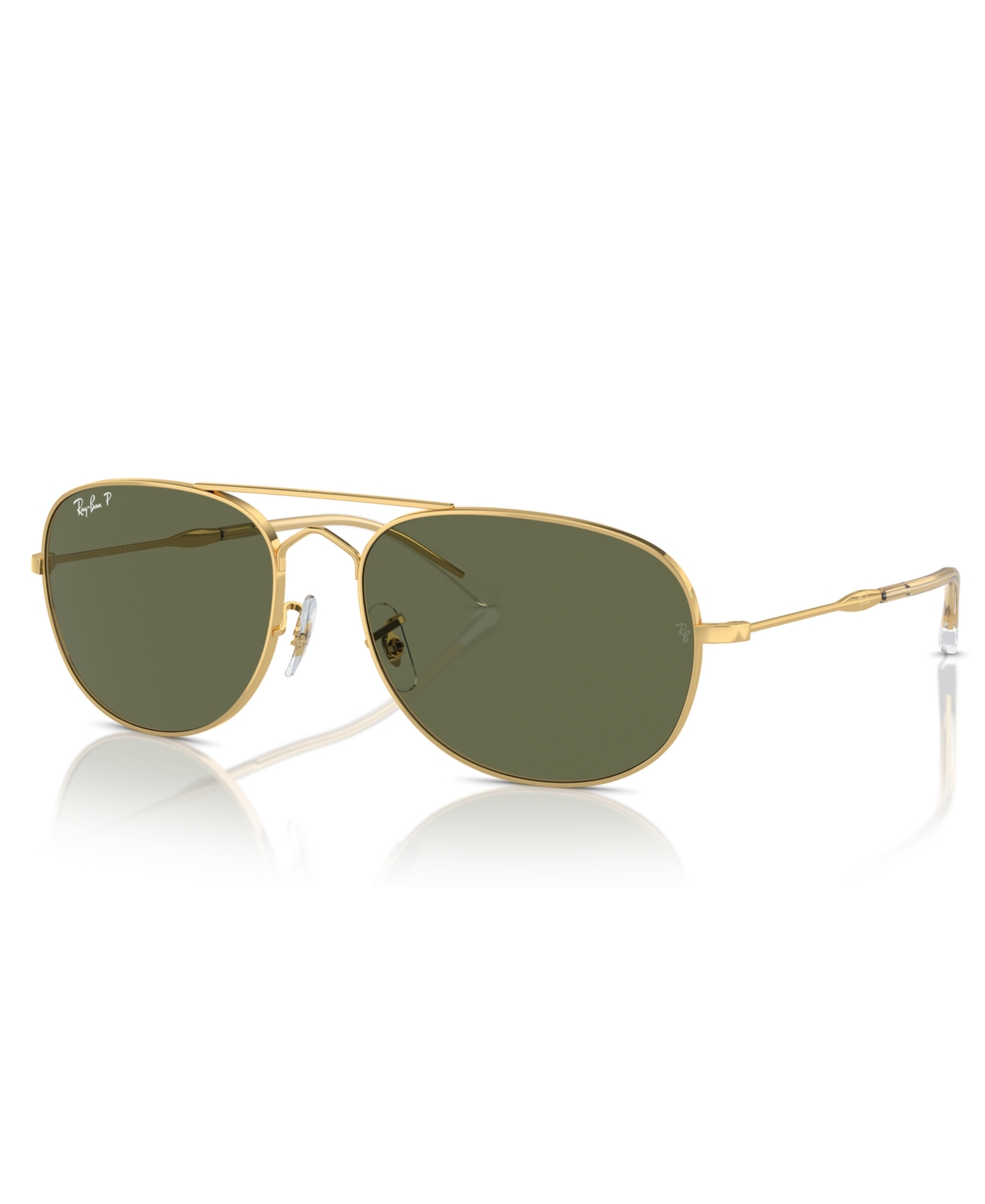Shop Ray Ban Unisex Polarized Sunglasses, Bain Bridge Rb3735 In Gold