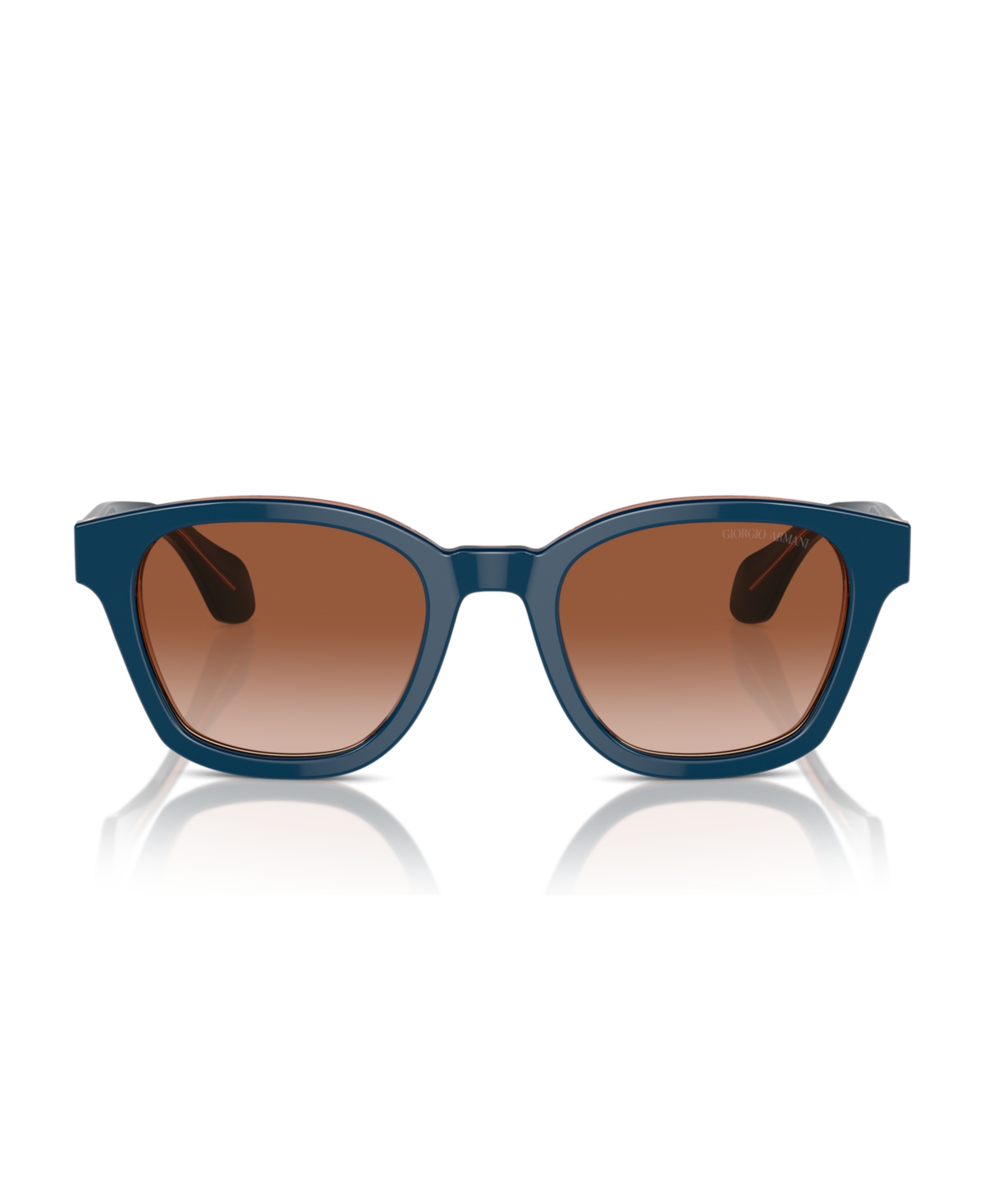 Giorgio Armani Logo-print Oversize-frame Sunglasses In Blue