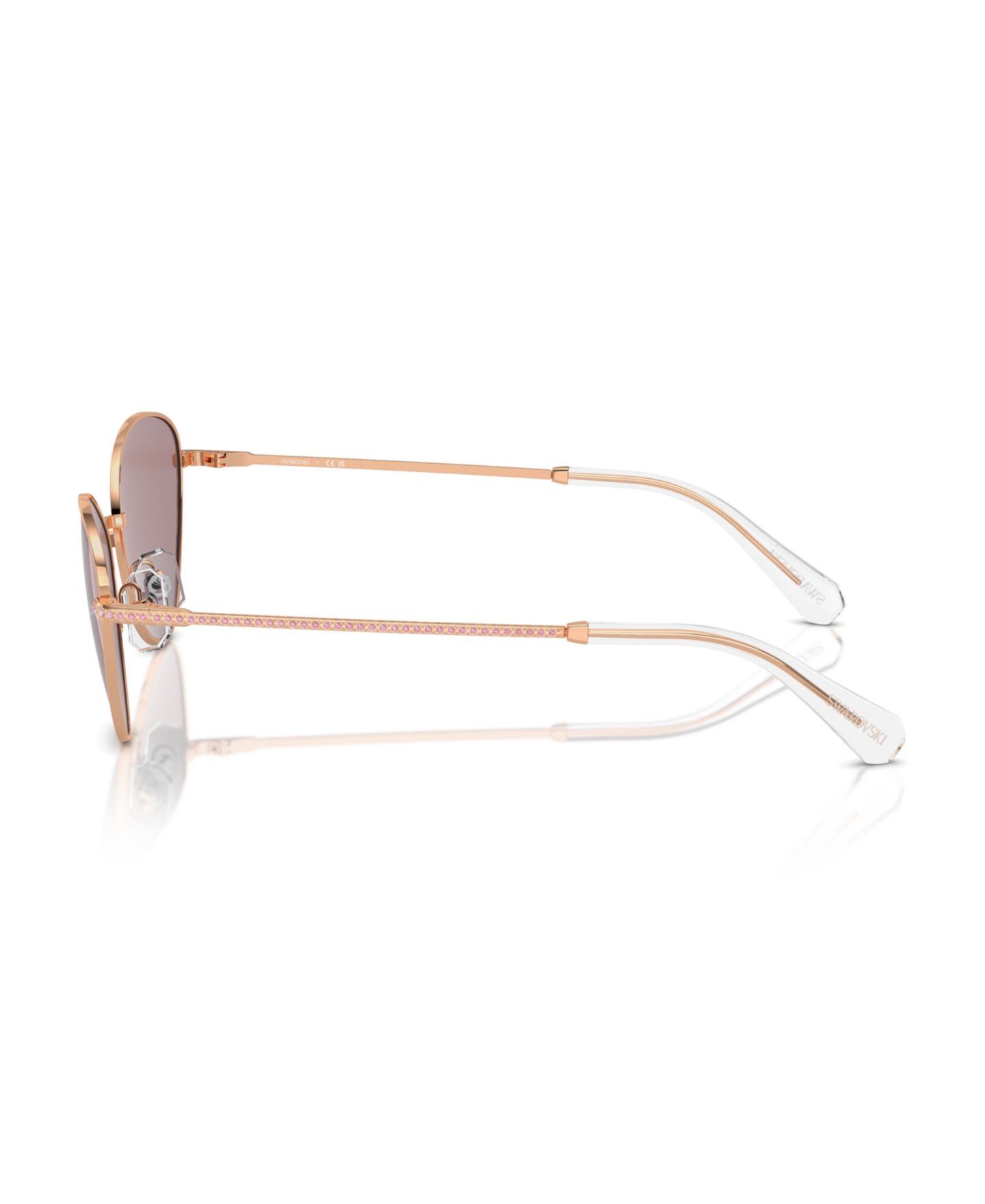 Женские солнцезащитные очки Swarovski Sunglasses, Sk7014, цвет: Розовый золотой — фото 3
