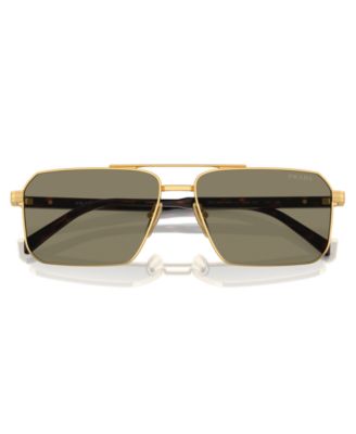 Iconic Plaque Rectangle Men's Sunglasses, PR A57S