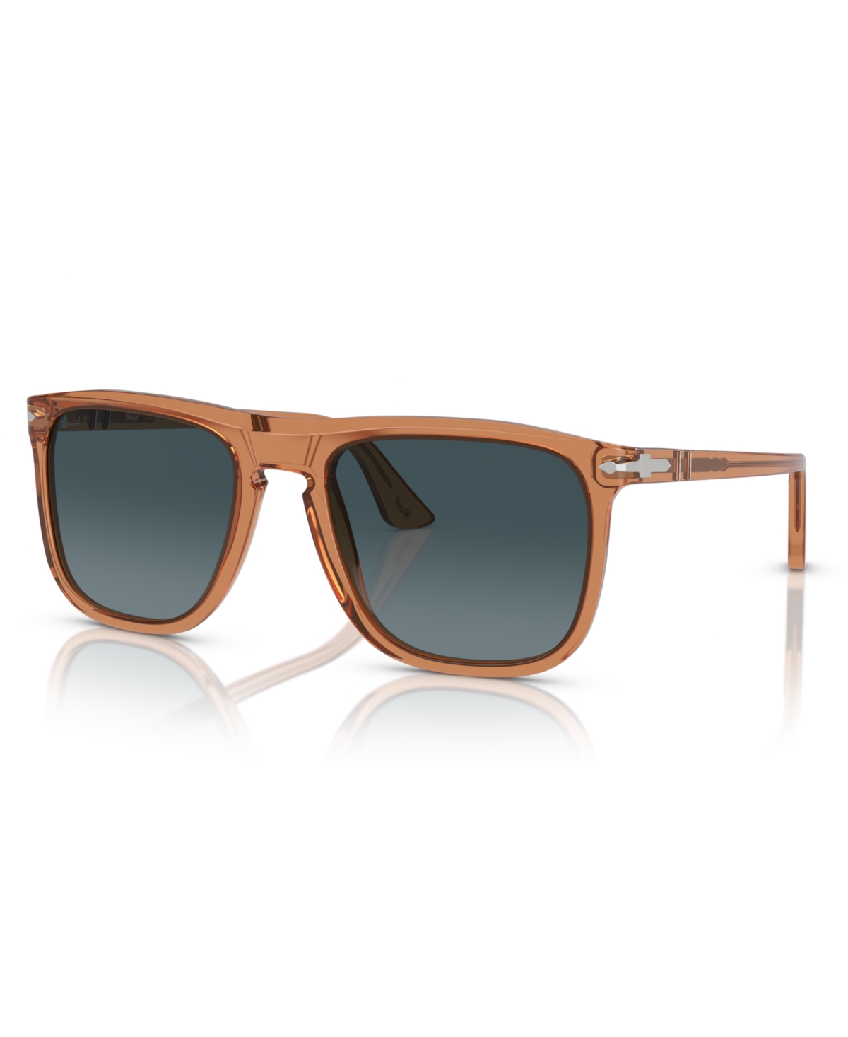 Persol Unisex Polarized Sunglasses, Po3336s In Transparent Brown