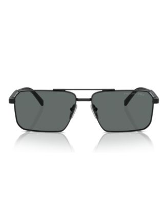Iconic Plaque Rectangle Men's Sunglasses, PR A57S