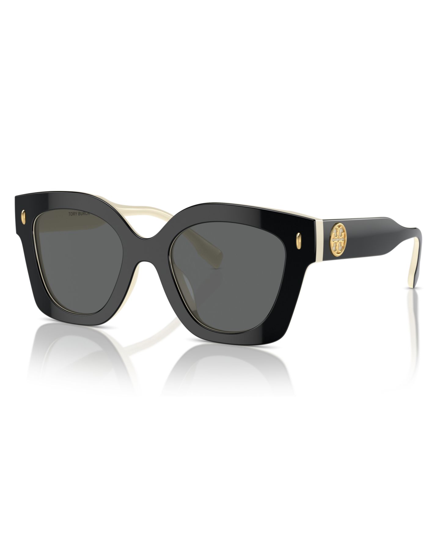 Женские солнцезащитные очки Tory Burch Sunglasses, Ty7201U, цвет: Чёрная слоновая кость — фото 1