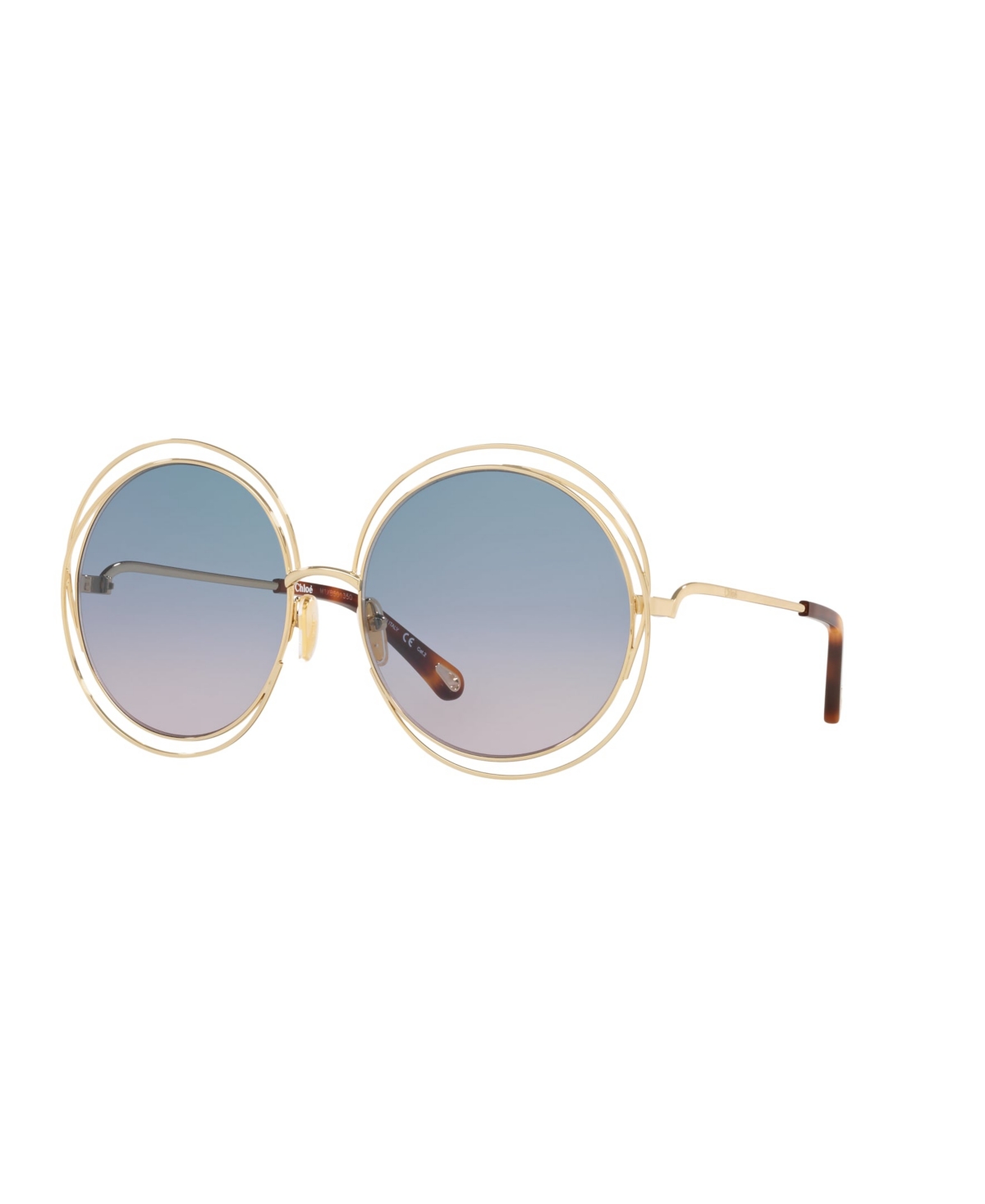 Chloé Unisex Sunglasses, Ch0045s In Blue Grad