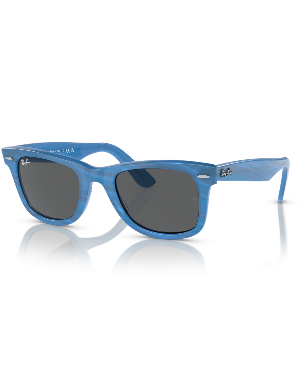 Shop Ray Ban Unisex Low Bridge Fit Sunglasses, Rb2140f 52 In Photo Striped Blue