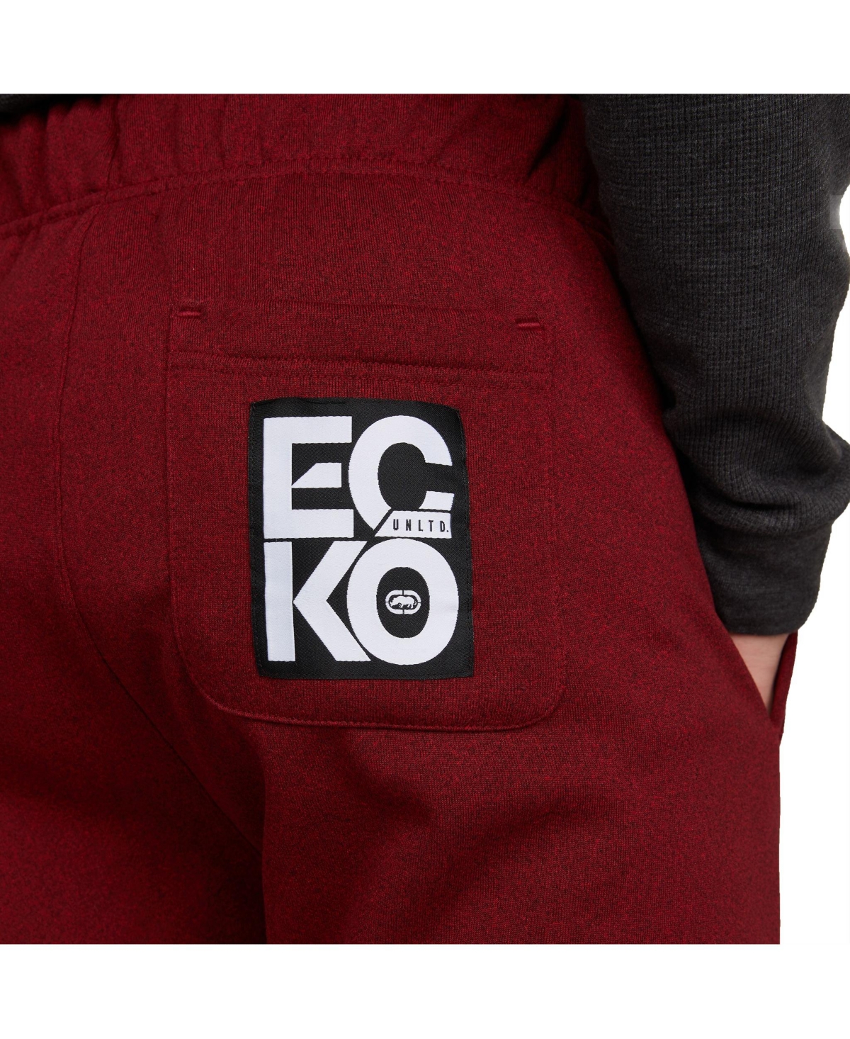 Shop Ecko Unltd Ecko Men's Unltd. Bold Statement Fleece Jogger In Red Marled