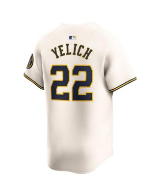 Men's Christian Yelich Cream Milwaukee Brewers Home Limited Player Jersey