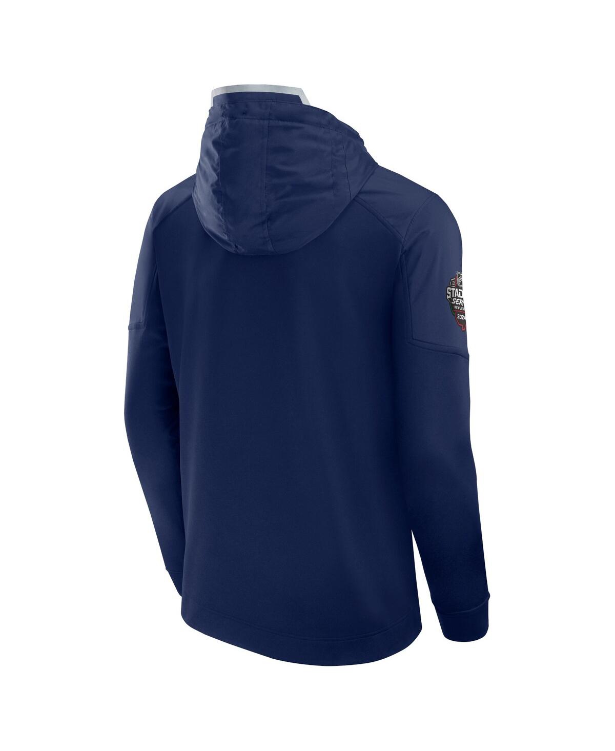 Fanatics Men's  Navy New York Islanders 2024 Nhl Stadium Series Authentic Pro Fleece Pullover Hoodie In Navy