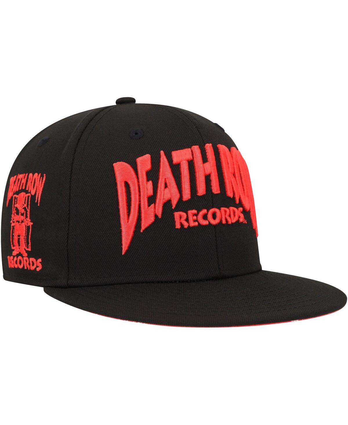 Shop Lids Men's Black Death Row Records Paisley Fitted Hat