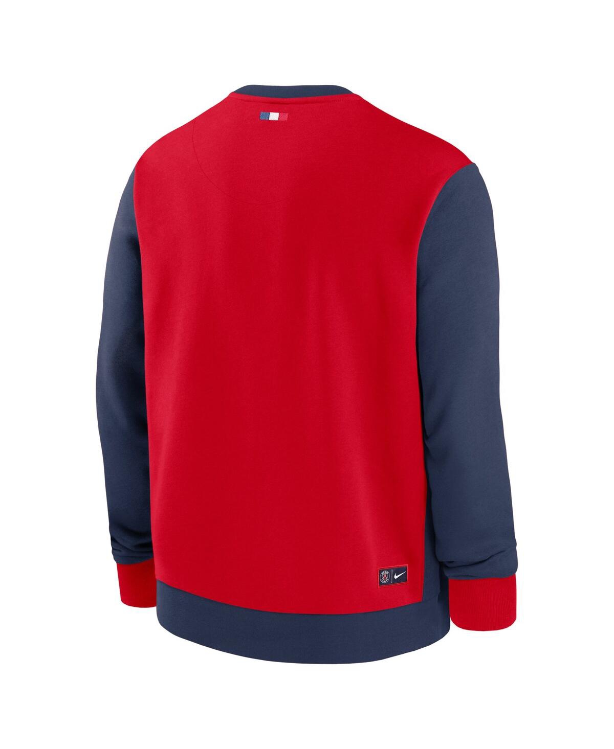Shop Nike Men's  Red Paris Saint-germain 2023/24 Standard Issue Travel Performance Pullover Sweatshirt