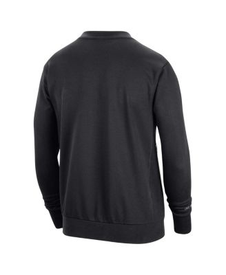 Men's Black Brooklyn Nets 2023/24 Authentic Standard Issue Travel Performance Pullover Sweatshirt