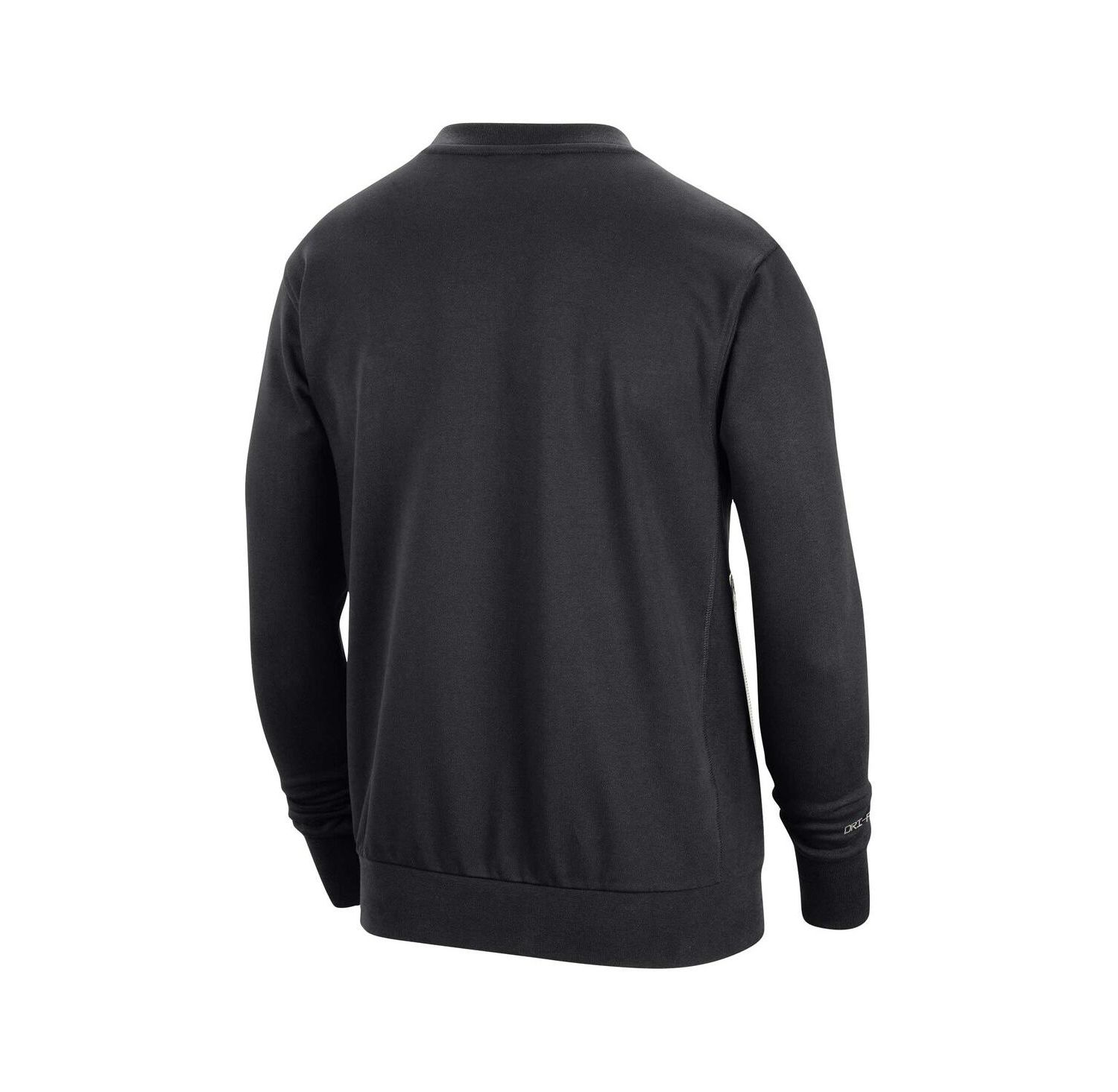 Men's Black Brooklyn Nets 2023/24 Authentic Standard Issue Travel Performance Pullover Sweatshirt
