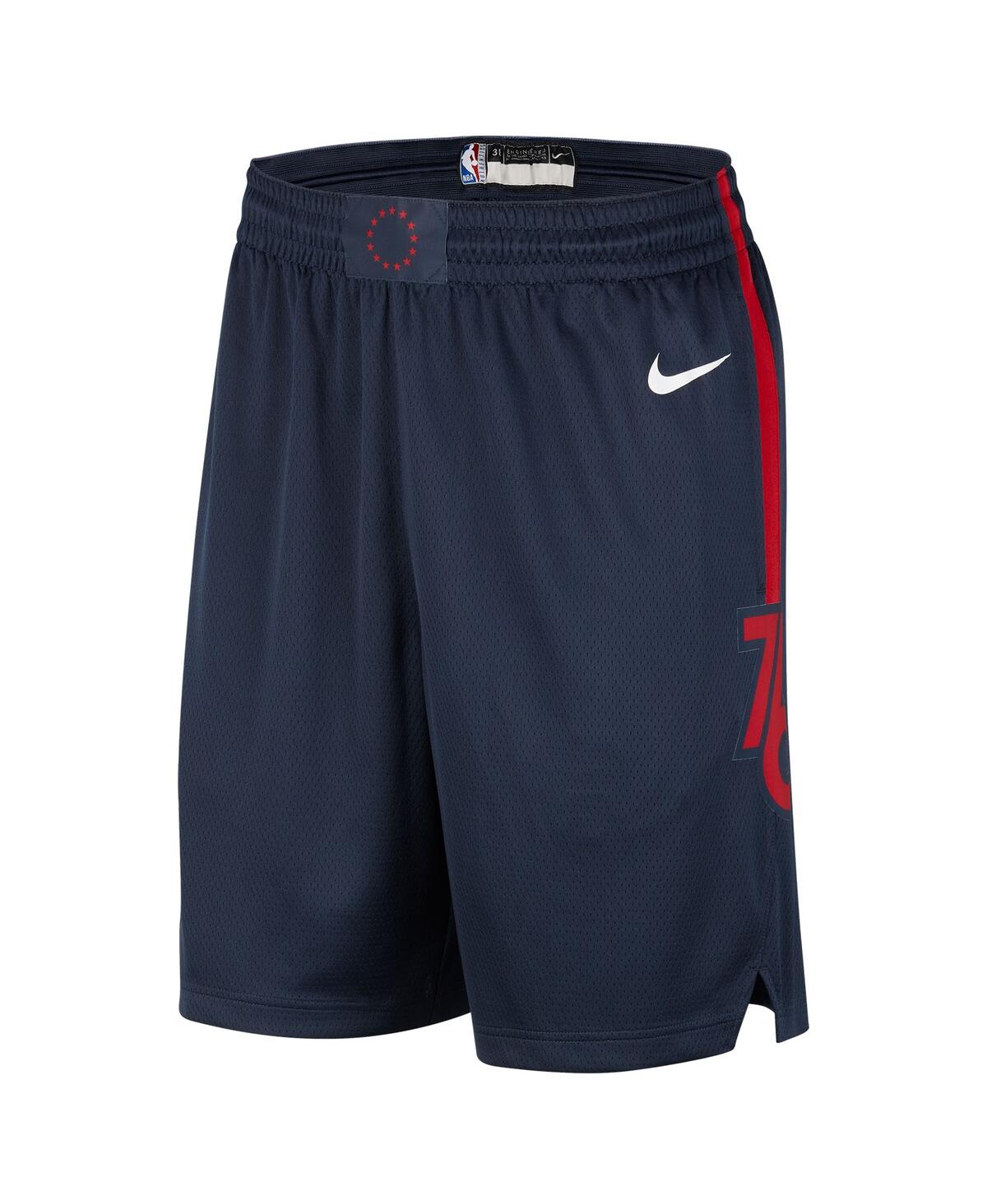 Shop Nike Men's  Navy Philadelphia 76ers 2023/24 City Edition Swingman Shorts