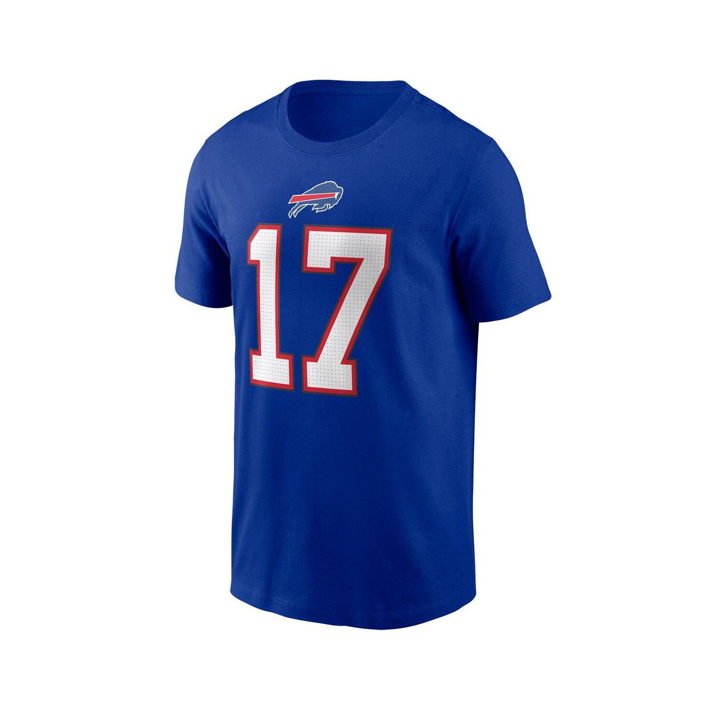 Men's Josh Allen Royal Buffalo Bills Player Name and Number T-shirt