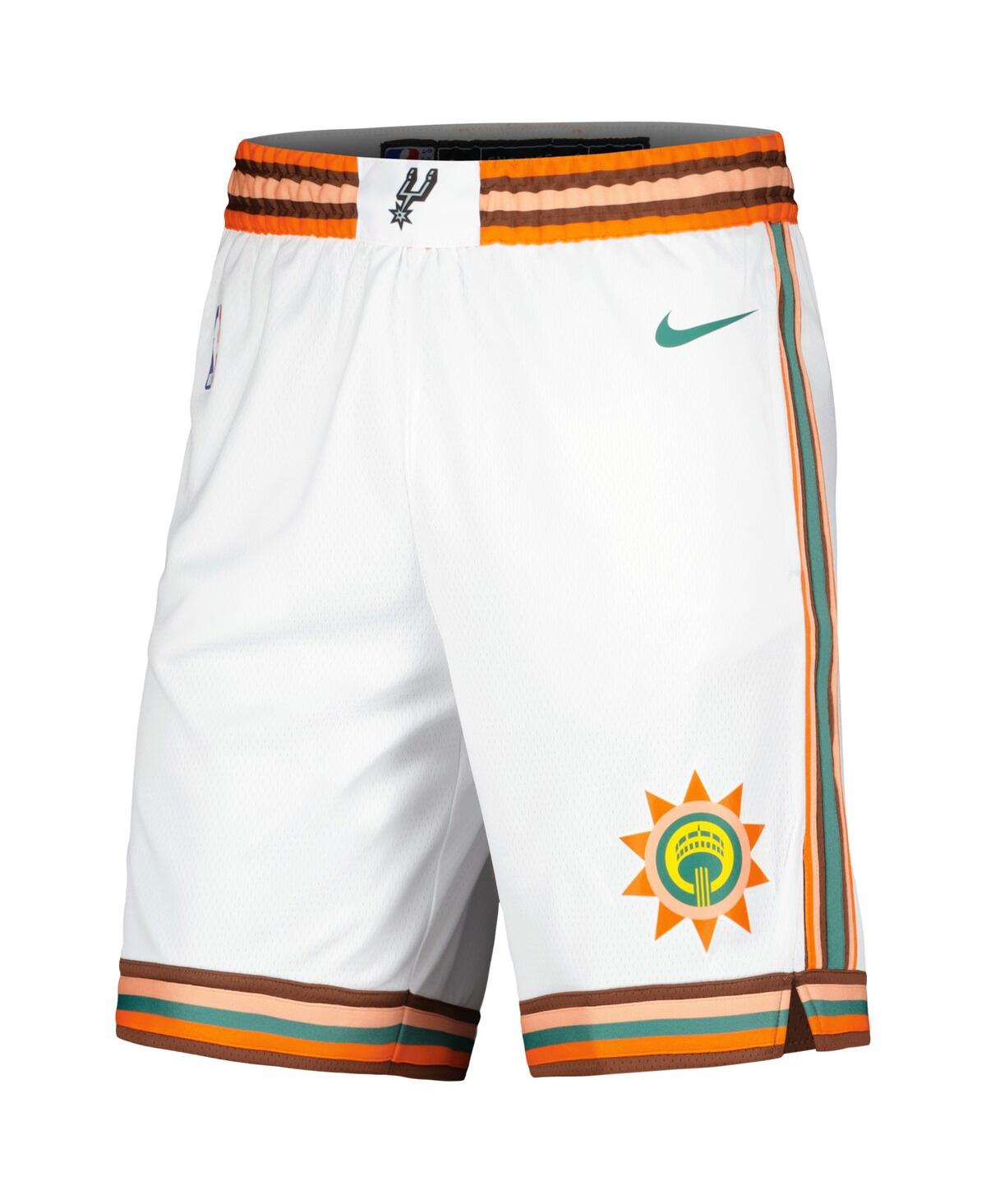 Shop Nike Men's  White San Antonio Spurs 2023/24 City Edition Swingman Shorts