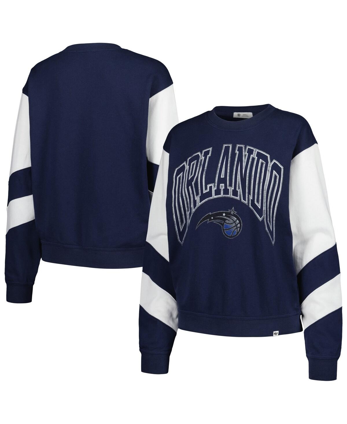 47 Brand Women's ' Navy Orlando Magic 2023/24 City Edition Nova Crew Sweatshirt