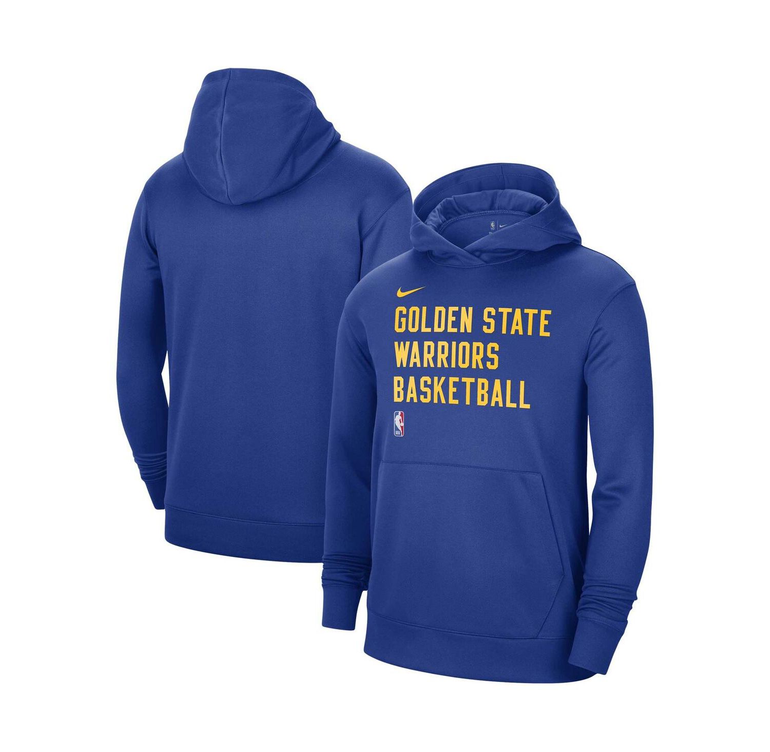 Men's and Women's Royal Golden State Warriors 2023/24 Performance Spotlight On-Court Practice Pullover Hoodie