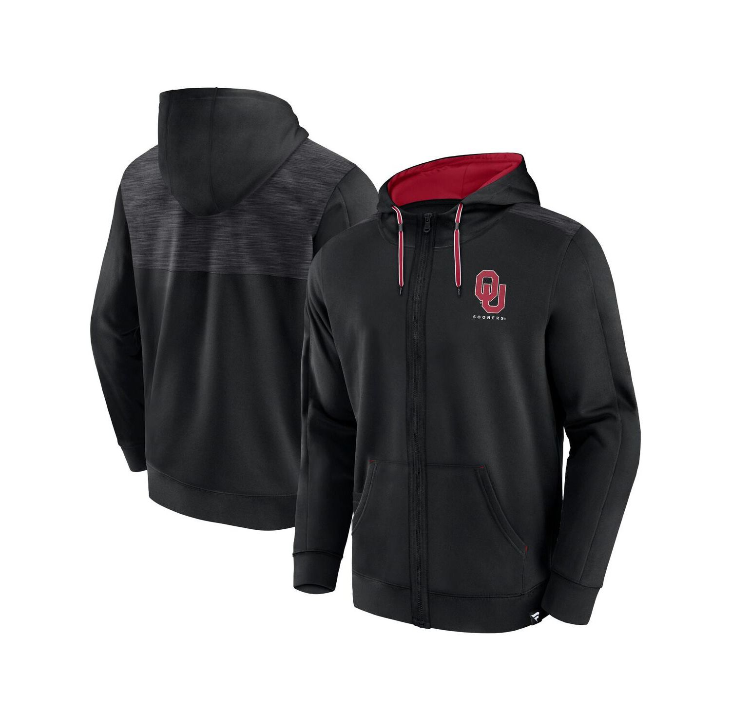 Men's Black Oklahoma Sooners Power Index Full-Zip Hoodie